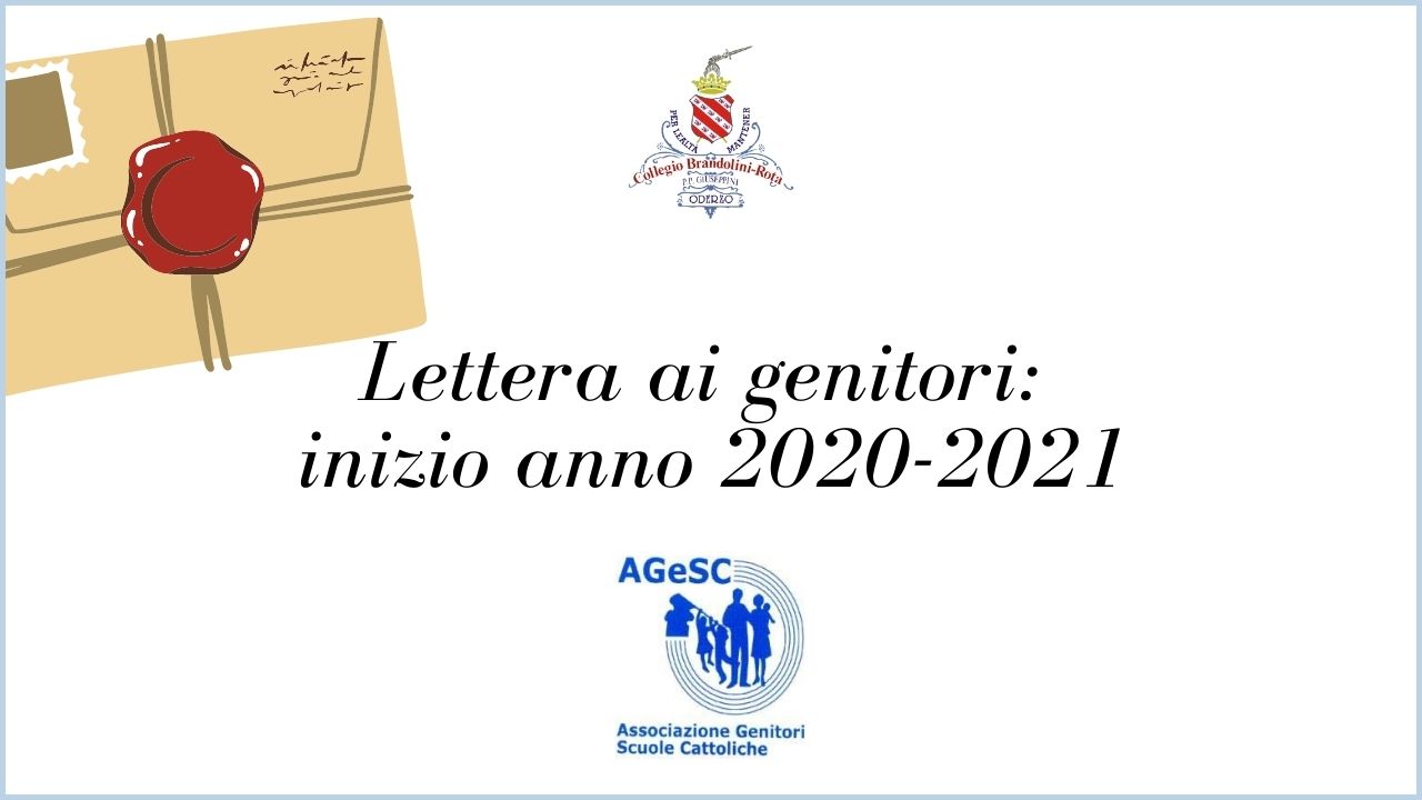 Lettera ai genitori: inizio anno 2020-2021